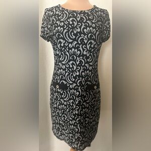 Tommy Hilfiger Black and White Sheath Mini Dress